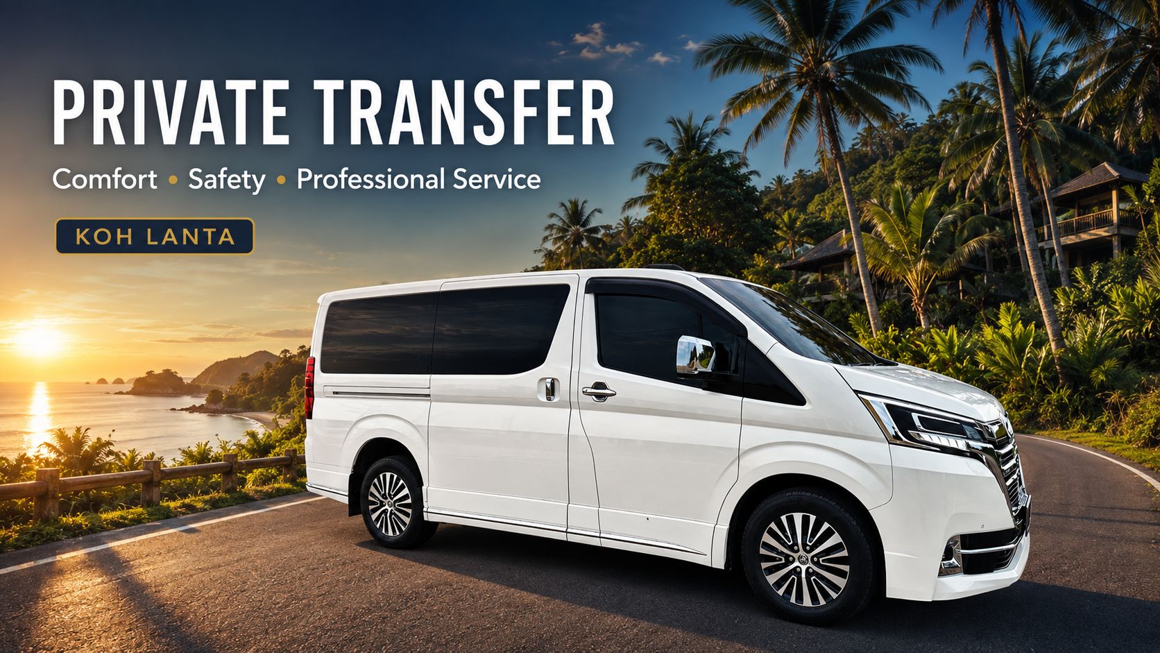 Private Van Charter: Koh Lanta to Krabi Airport (or Krabi Town)